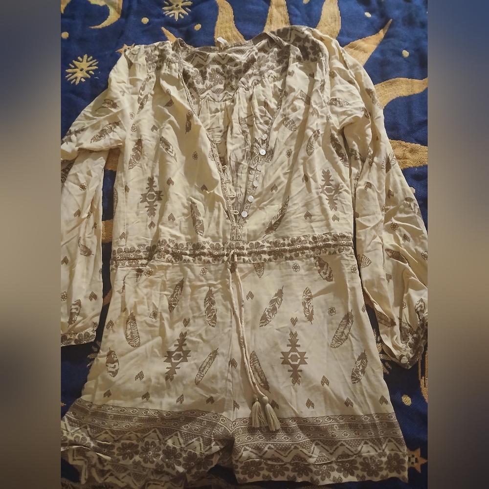 Spell and the Gypsy Steer Skull Romper Size Medium